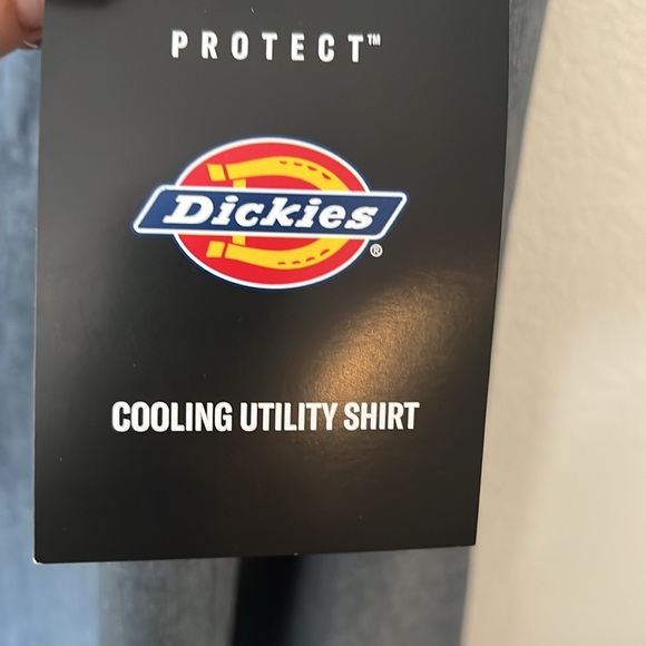 Dickies Cooling Utility Performance Work Shirt Long Sleeve UPF Airforce Blue - Picture 6 of 14